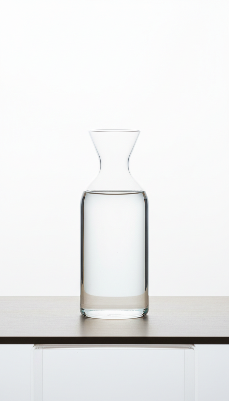 Minimal Glass Water Carafe with Lid